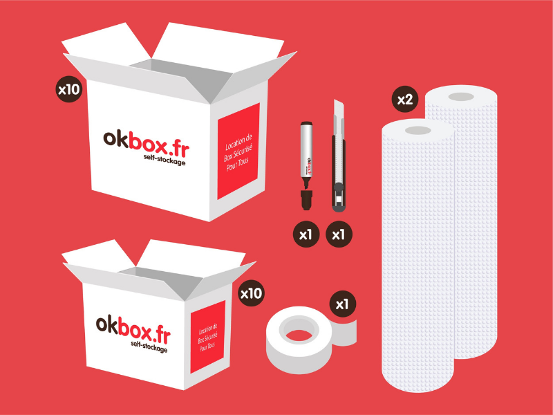 okbox garde meuble Nantes box stockage Pack M